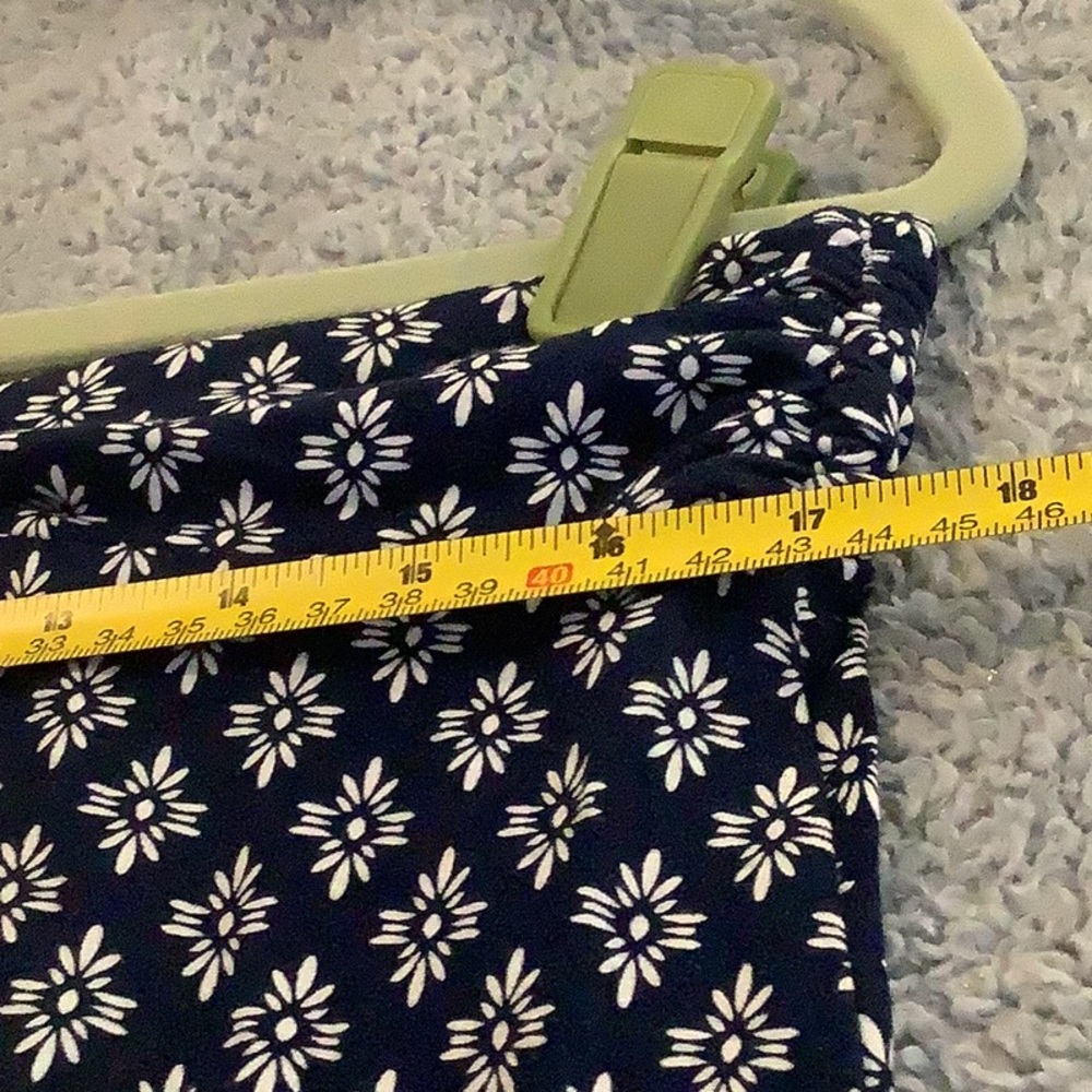 NWT Liz Claiborne navy blue foulard maxi skirt, size large. See all pictures. - Picture 5 of 6